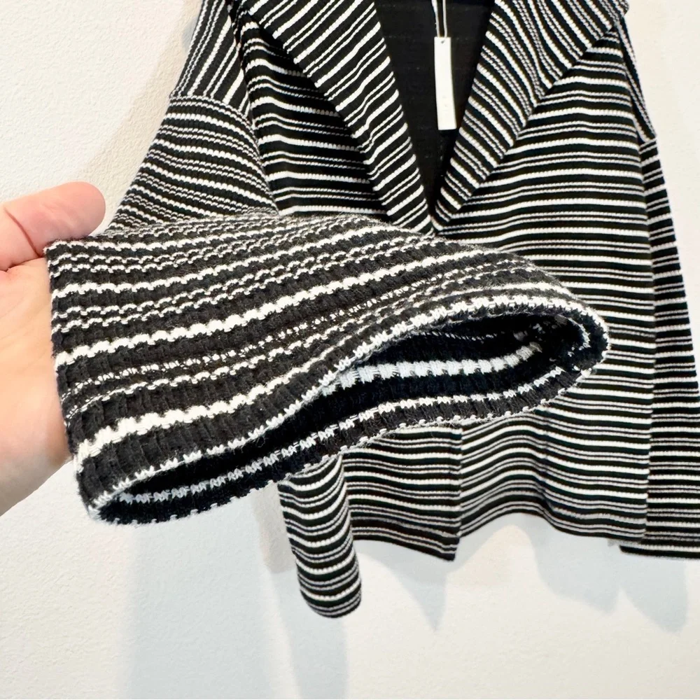 Lilla P Striped Knit Blazer L NWT Nautical Breton Jacket - Picture 6 of 12